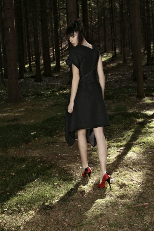 Alja Slemensek - Fashion Collection - Origami Warrior - Black Dress & Look Back