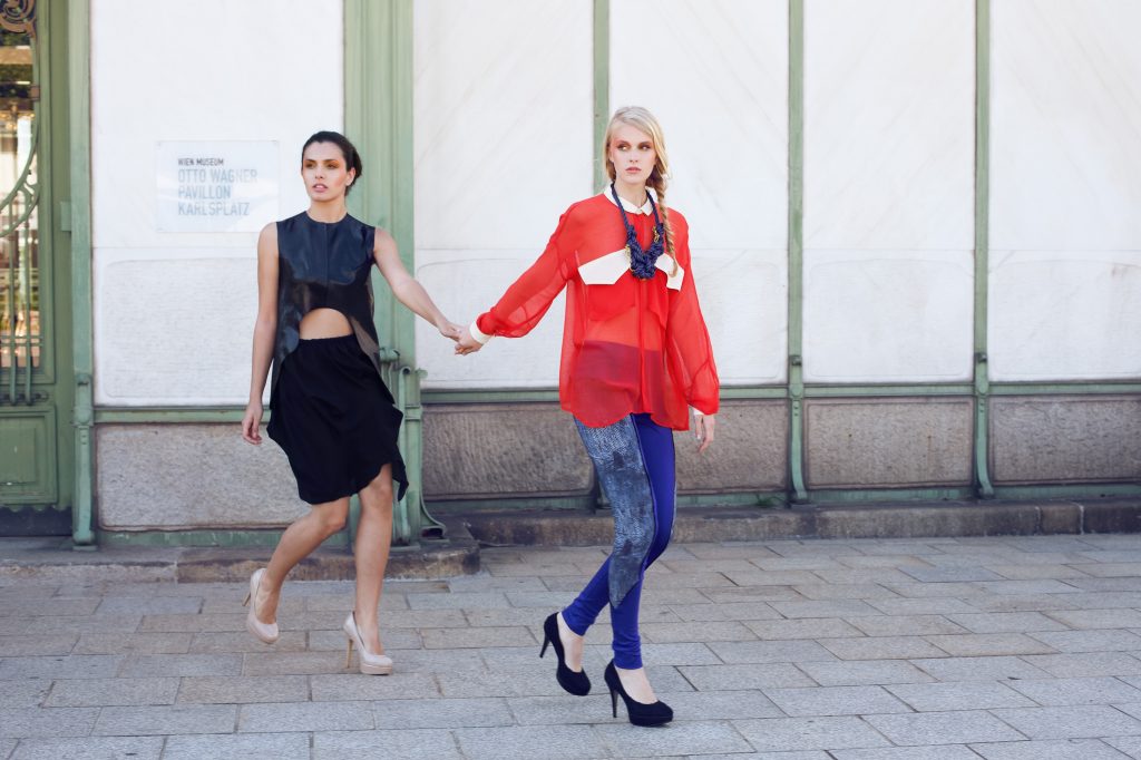 Alja Slemensek - Fashion Collection - Fresh Deco - Red Blouse & Black Top